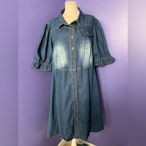 EUC Shein Curve Blue Jean Denim Dress Size 4X